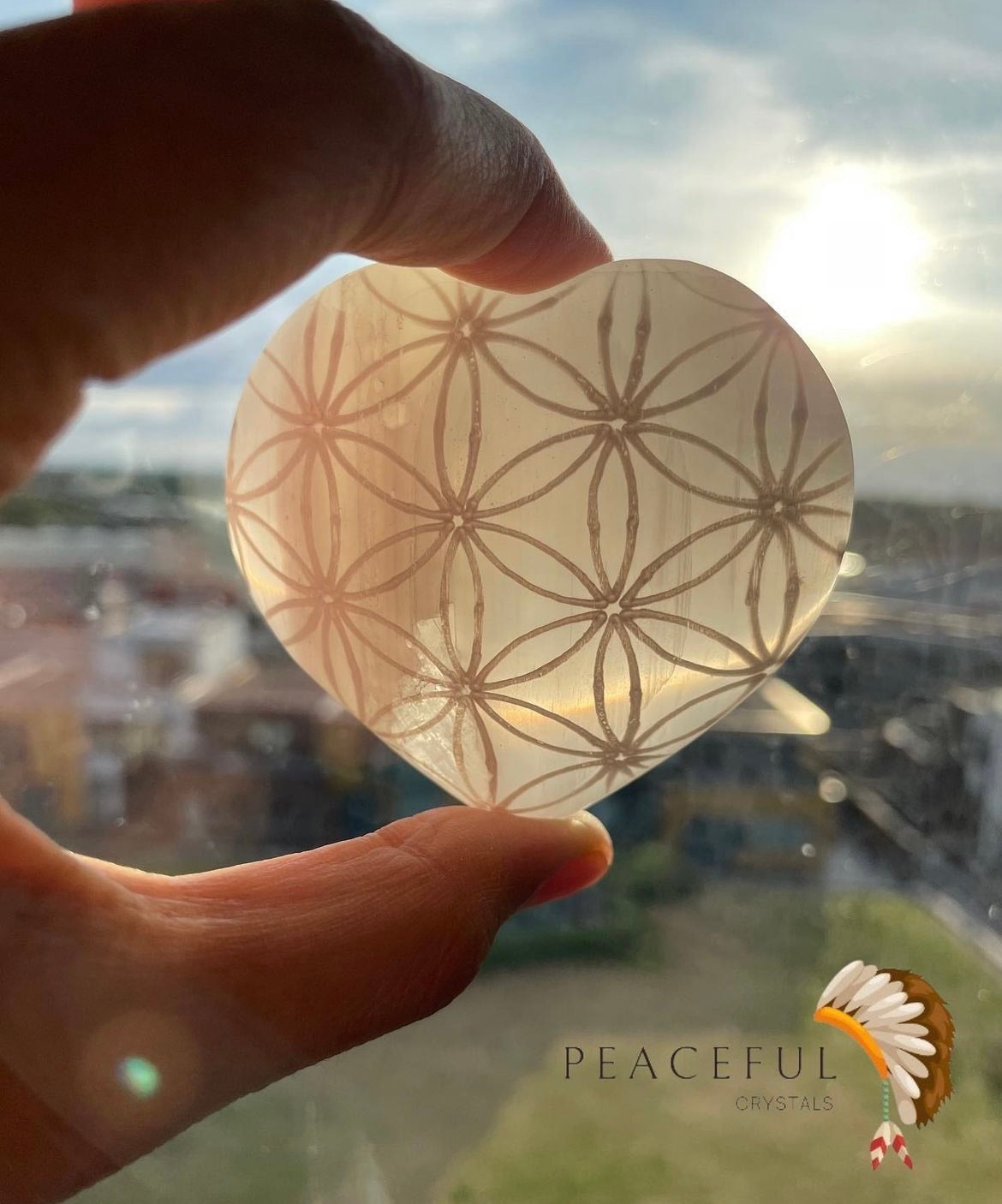 Selenite Heart